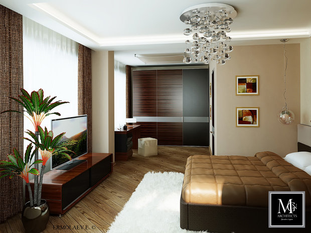 Фото из портфолио Спальня в современном стиле – фотографии дизайна интерьеров на InMyRoom.ru
