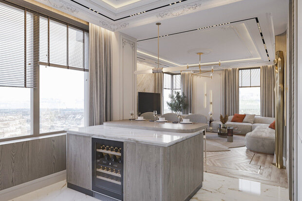 Фото из портфолио Дизайн квартиры в современном стиле  – фотографии дизайна интерьеров на INMYROOM