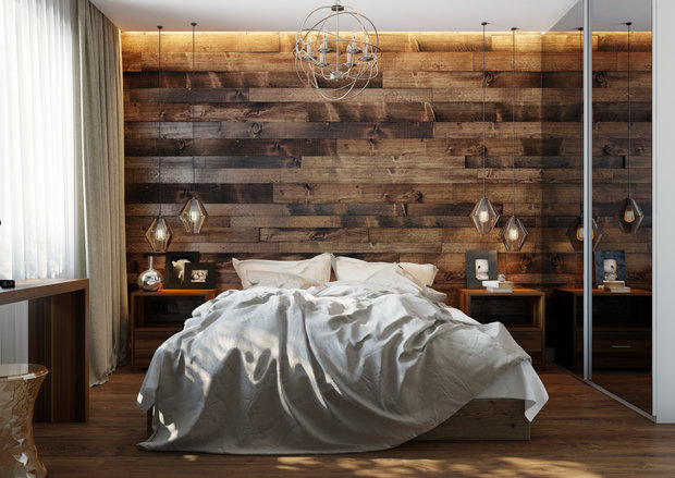 Фотография: Спальня в стиле Скандинавский, Современный, Эклектика, Квартира, Проект недели, Одинцово, без перепланировки, Старый фонд, Denew Interior Studio, Кирпичный дом, 3 комнаты, 60-90 метров – фото на INMYROOM