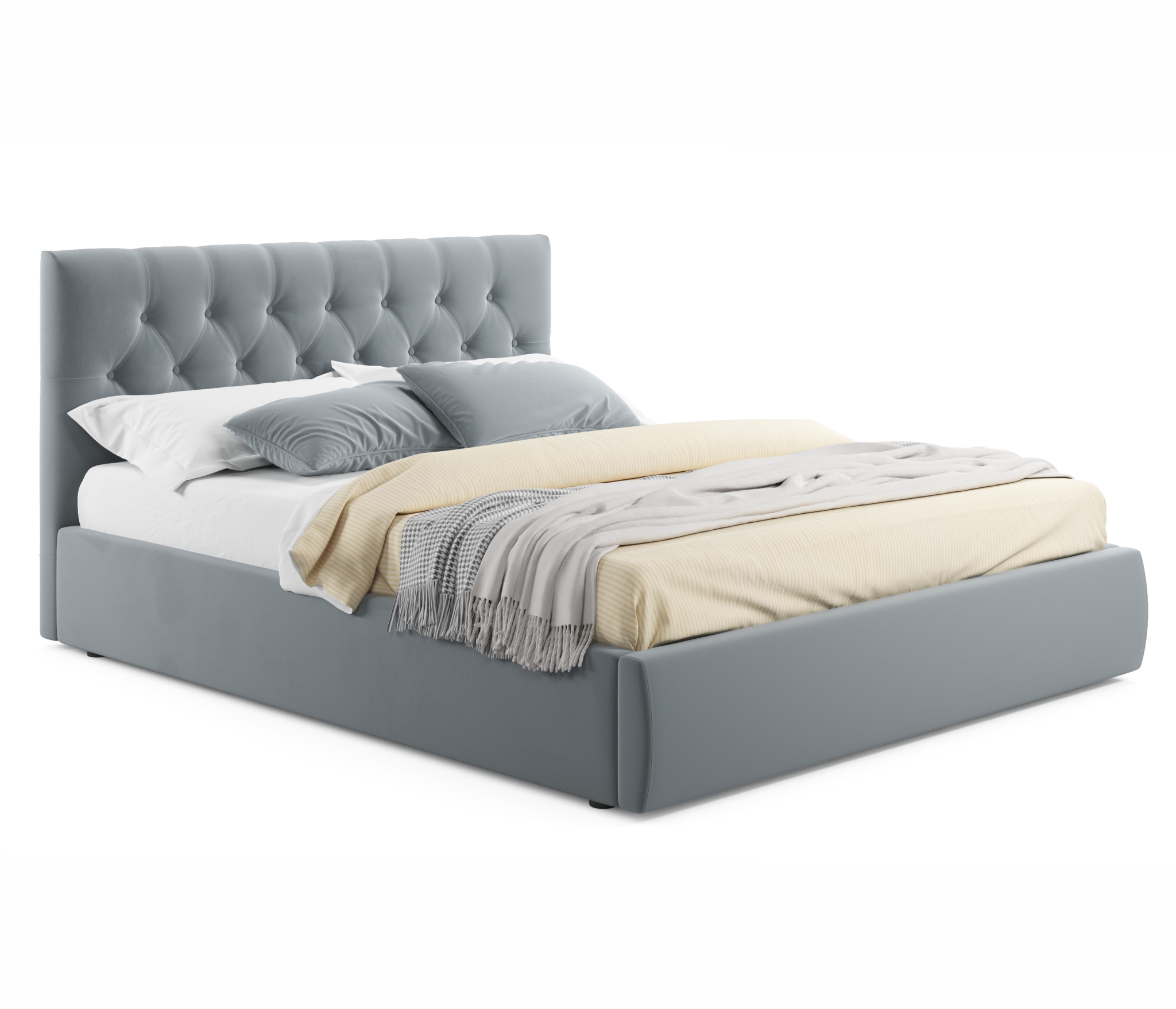 Кровать Verona 160х200 с подъемным механизмом серого цвета