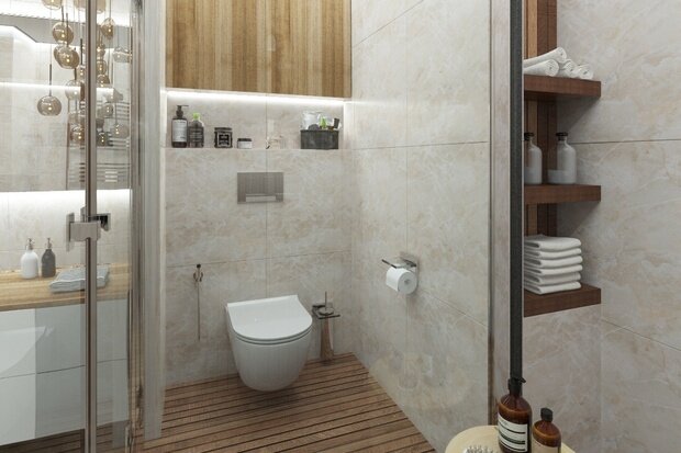 Фото из портфолио Санузел в Москве 6 кв.м. – фотографии дизайна интерьеров на INMYROOM