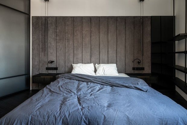 Фотография: Спальня в стиле Современный, Минимализм, Квартира, Проект недели, Киев, 2 комнаты, 60-90 метров, Lauri Brothers, Юрий Лаури, Сергей Лаури, Анастасия Темпинская – фото на INMYROOM