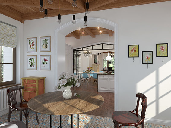 Фото из портфолио Загородный дом в современном стиле с элементами готики – фотографии дизайна интерьеров на INMYROOM