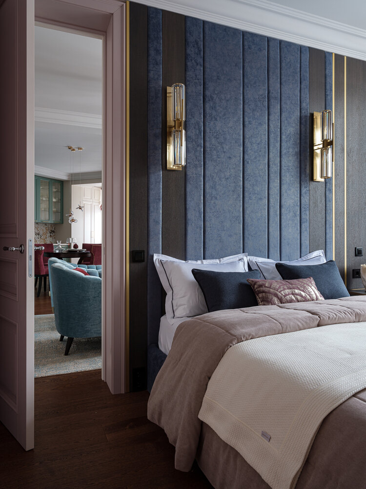 Фотография: Спальня в стиле Классический, Современный, Квартира, Проект дня, Москва, 2 комнаты, 60-90 метров, Amalgama Interior, Марина Ярмаркина – фото на INMYROOM