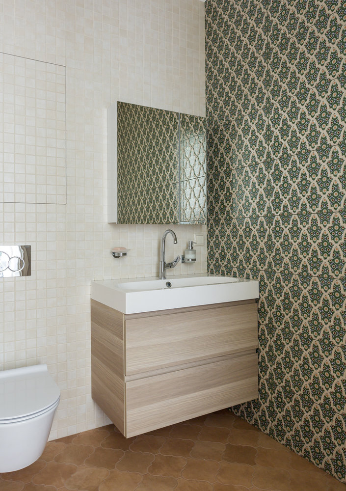 Фотография: Ванная в стиле Классический, Современный, Квартира, Проект недели, Москва, Сталинка, 3 комнаты, Более 90 метров, Татьяна Красикова – фото на INMYROOM Фотография: Ванная в стиле Классический, Современный, Квартира, Проект недели, Москва, Сталинка, 3 комнаты, Более 90 метров, Татьяна Красикова – фото на INMYROOM