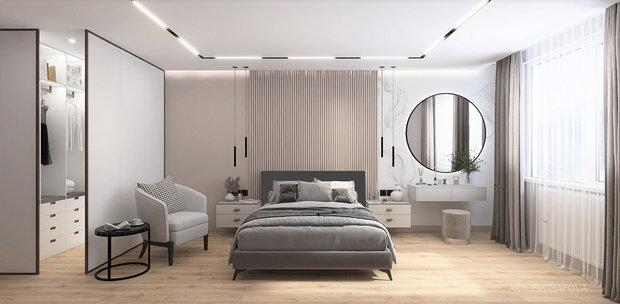 Фото из портфолио Проект спальни 22 кв.м – фотографии дизайна интерьеров на INMYROOM