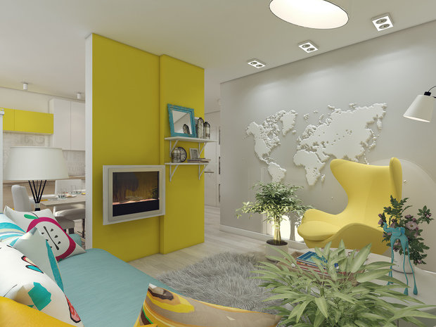 Фото из портфолио Квартира для девушки – фотографии дизайна интерьеров на INMYROOM