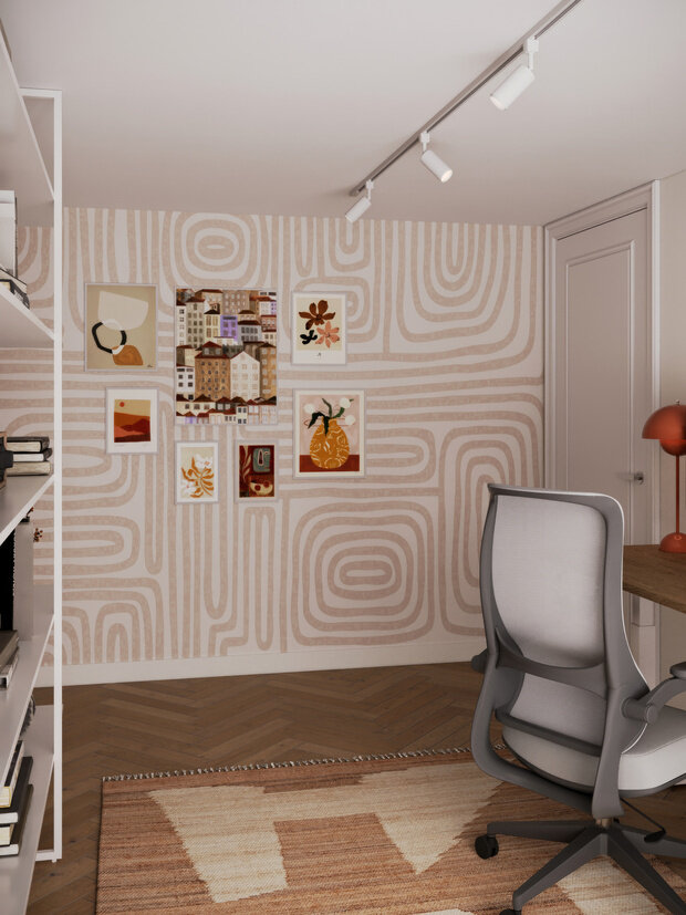 Фотография: Кабинет в стиле Современный, Квартира, Проект дня, Московская область, Ирина Собыленская, 4 и больше, 60-90 метров, эклектичный с элементами этники и современного дизайна – фото на INMYROOM