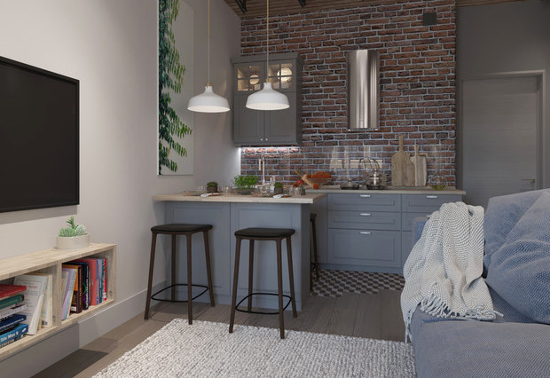 Фото из портфолио Лофт для молодой семьи – фотографии дизайна интерьеров на INMYROOM