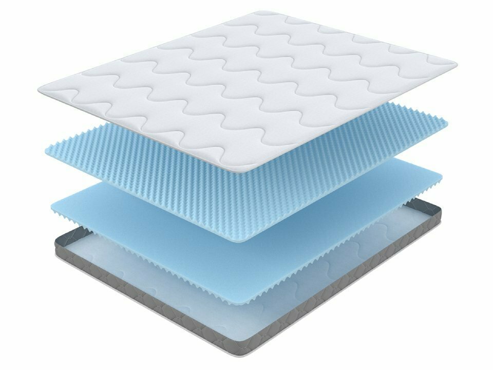 Матрас Sova Flex S 90х200 бело-серого цвета