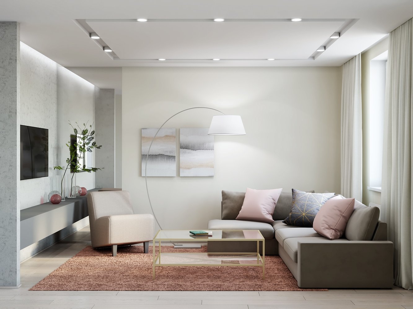 Дизайн: Tim & Team «Пудровый минимализм»