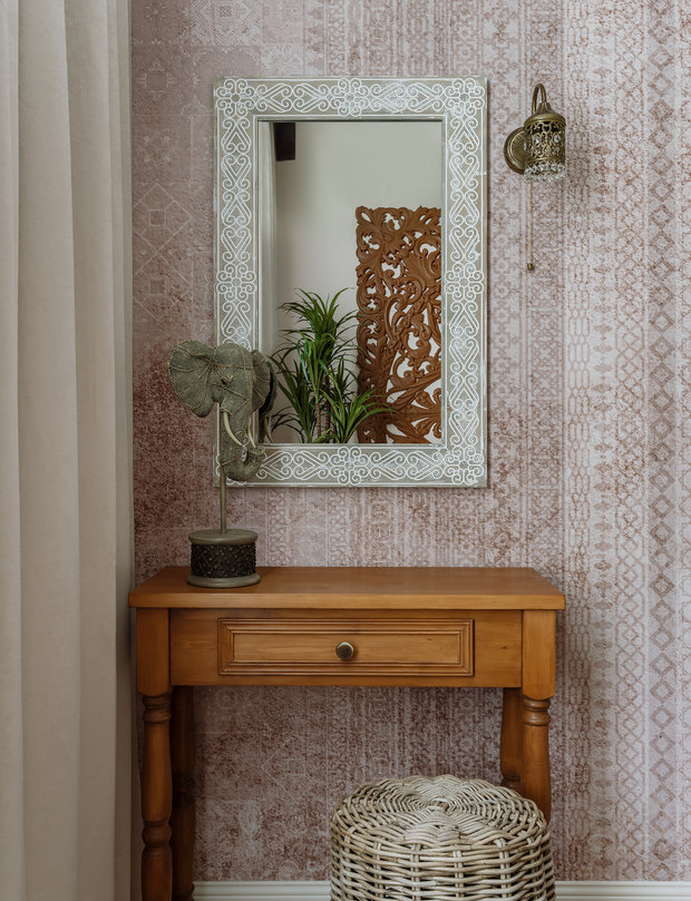 Фотография: Спальня в стиле Восточный, Эклектика, Квартира, Проект дня, Москва, 3 комнаты, 60-90 метров, Виолетта Голубева – фото на INMYROOM