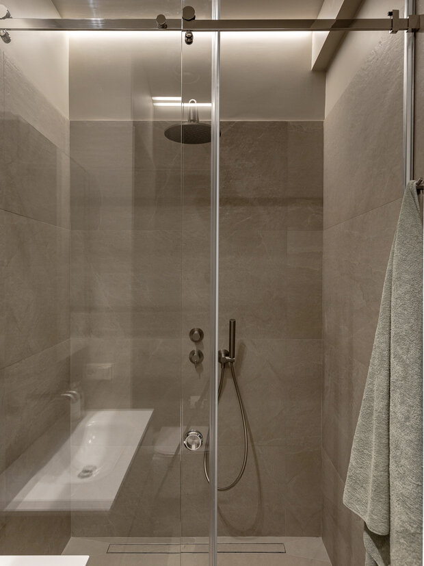 Фотография: Ванная в стиле Современный, Квартира, Проект дня, Минск, Мария Зайцева, Сталинка, Кирпичный дом, 2 комнаты, 40-60 метров, современный с элементами минимализма и эко-стиля – фото на INMYROOM