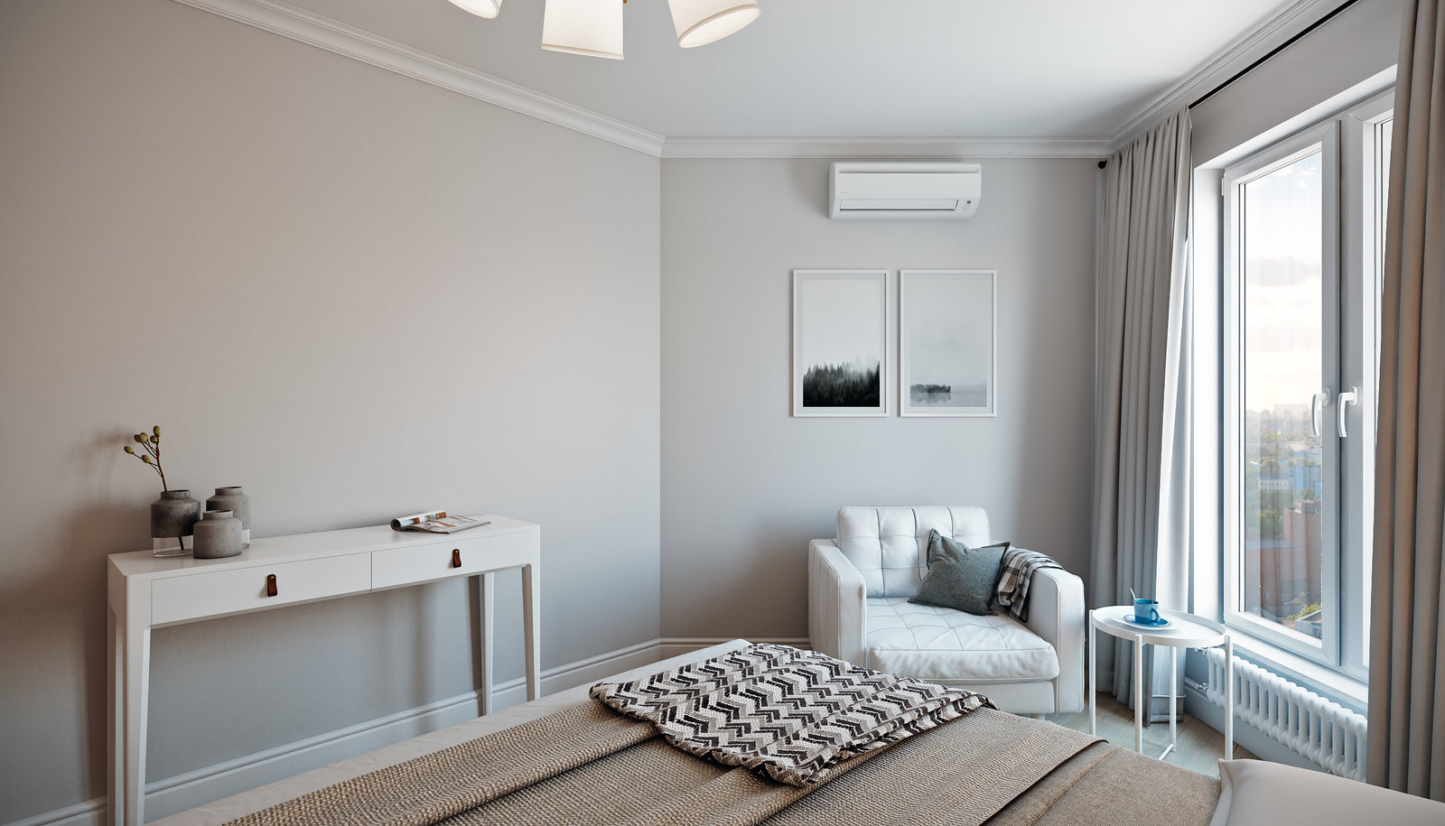 Фотография: Спальня в стиле Современный, Квартира, Проект недели, Co:Interior, Монолитный дом, 2 комнаты, 60-90 метров, Южно-Сахалинск – фото на INMYROOM Фотография: Спальня в стиле Современный, Квартира, Проект недели, Co:Interior, Монолитный дом, 2 комнаты, 60-90 метров, Южно-Сахалинск – фото на INMYROOM