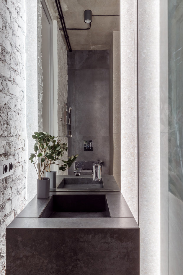 Фотография: Ванная в стиле Лофт, Минимализм, Современный, Квартира, Студия, Проект дня, Диана Карнаухова, MakeDesign, Ростов-на-Дону, 40-60 метров, Виктория Лукьянова – фото на INMYROOM