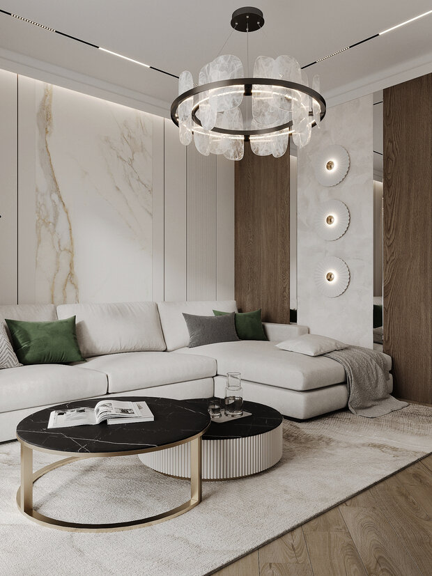 Фото из портфолио Дизайн интерьера квартиры в ЖК «Черная Речка 41» в стиле современный минимализм с элементами классики – фотографии дизайна интерьеров на INMYROOM