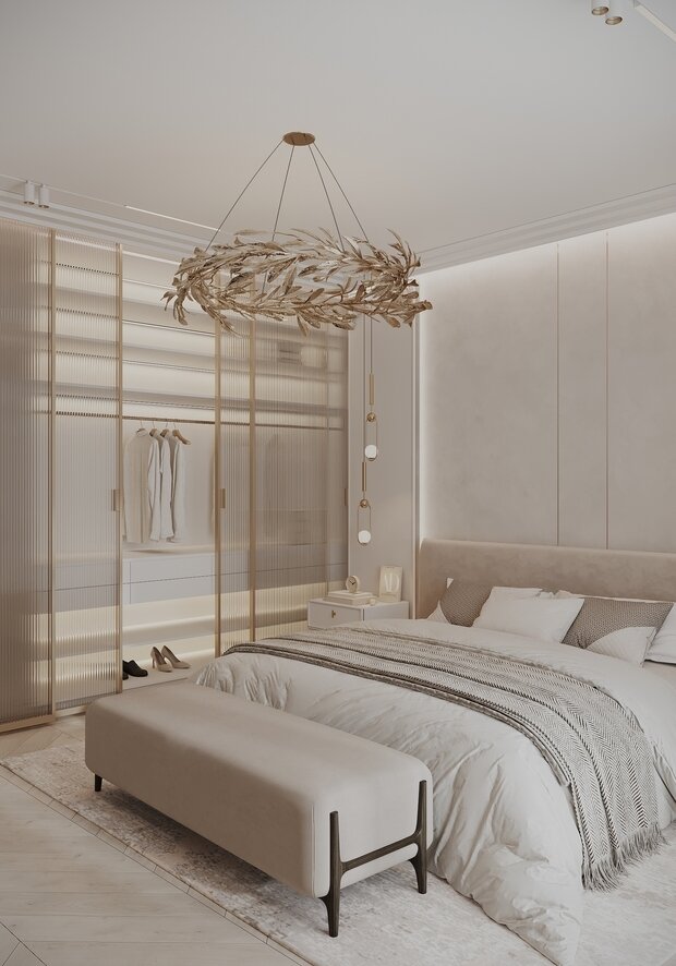 Фото из портфолио Дизайн-проект квартиры в ЖК «Миръ» в стиле современной классики – фотографии дизайна интерьеров на INMYROOM