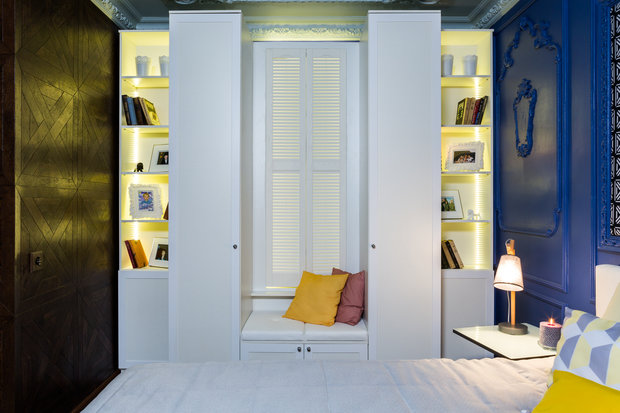 Фото из портфолио "Спальня в синих тонах" для программы "Фазенда" – фотографии дизайна интерьеров на INMYROOM