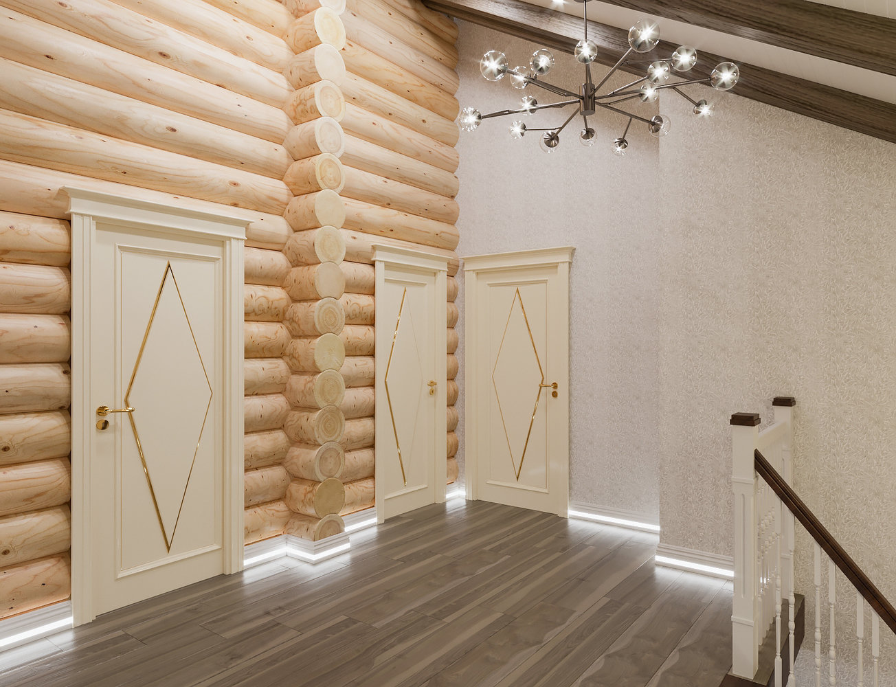 Фото из портфолио Дом из бруса, пос. Заозерье – фотографии дизайна интерьеров на INMYROOM Фото из портфолио Дом из бруса, пос. Заозерье – фотографии дизайна интерьеров на INMYROOM