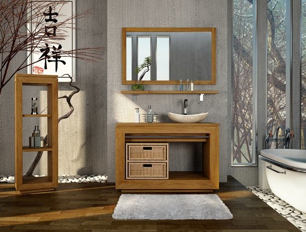 Фотография: Ванная в стиле Прованс и Кантри, Современный, Восточный, Интерьер комнат, Teak House, Эко – фото на INMYROOM