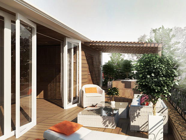 Фото из портфолио Частные апартаменты с террасой – фотографии дизайна интерьеров на INMYROOM