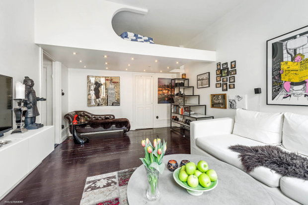 Фотография: Гостиная в стиле Скандинавский, Эклектика, Малогабаритная квартира, Квартира, Дома и квартиры – фото на INMYROOM