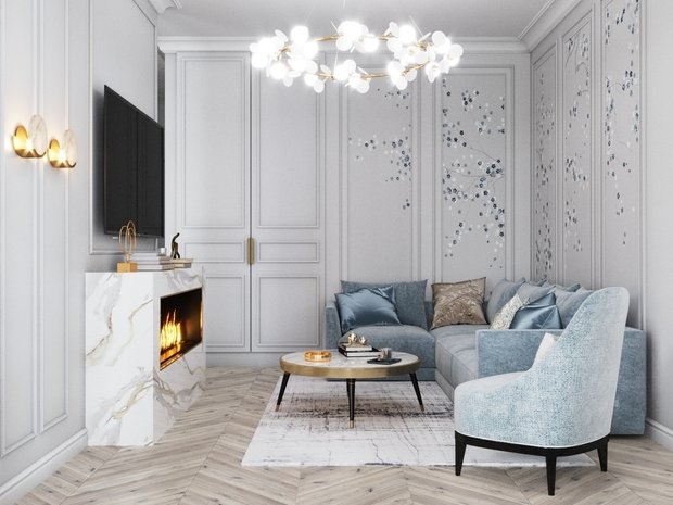 Фото из портфолио Незабудковый цвет – фотографии дизайна интерьеров на INMYROOM
