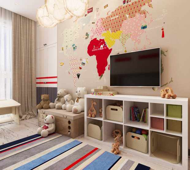 Фотография: Детская в стиле Эко, Современный, Эклектика, Квартира, Проект недели, Монолитный дом, 3 комнаты, 60-90 метров, Москав, Liberta Interior, Инна Кликина – фото на INMYROOM