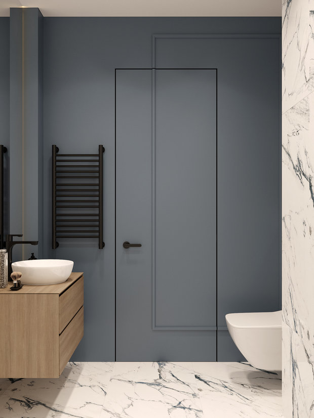 Визуализация интерьера ванной комнаты в стиле современный