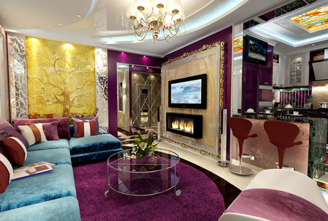 Гостиная-кухня, стиль моден