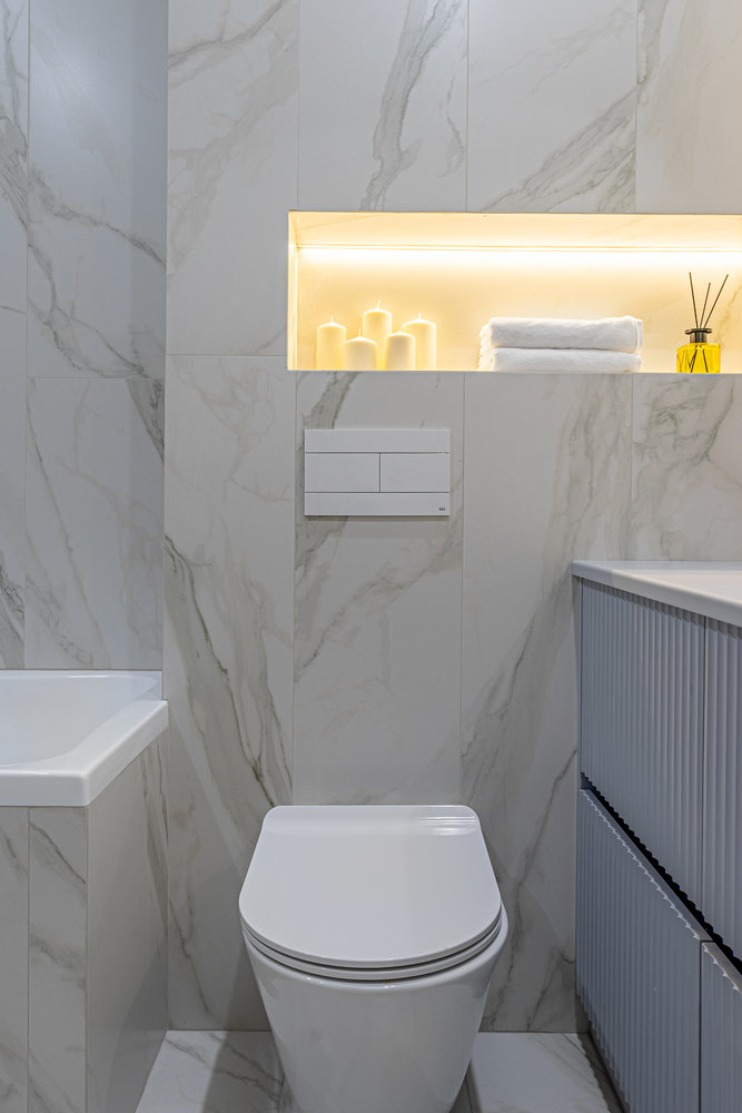 Фотография: Ванная в стиле Минимализм, Современный, Квартира, Проект недели, Казань, 2 комнаты, 40-60 метров, Марьям Разуваева – фото на INMYROOM Фотография: Ванная в стиле Минимализм, Современный, Квартира, Проект недели, Казань, 2 комнаты, 40-60 метров, Марьям Разуваева – фото на INMYROOM