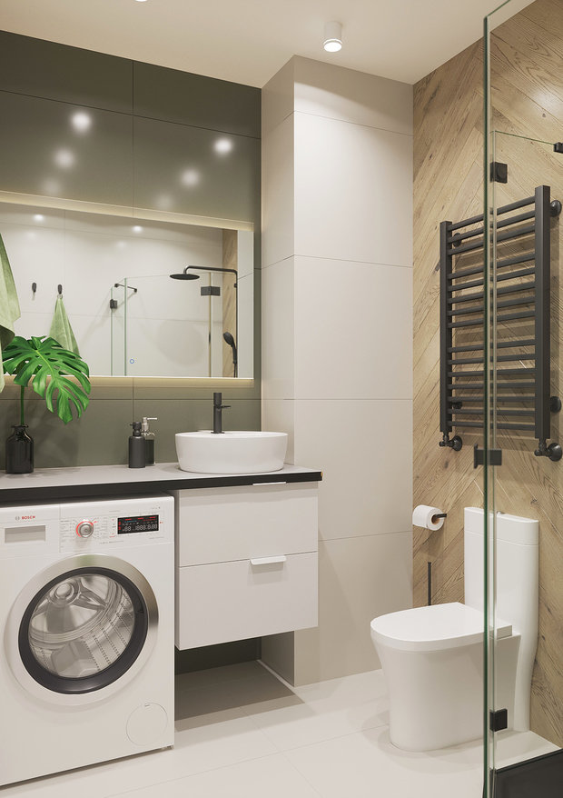 Фото из портфолио Проект квартиры-студии – фотографии дизайна интерьеров на INMYROOM