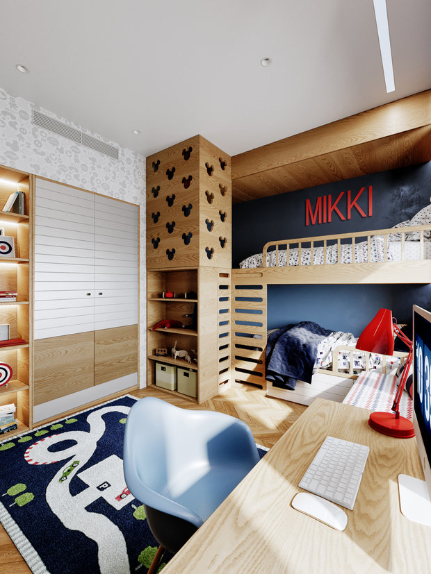 Фотография: Детская в стиле Современный, Квартира, Проект недели, Подмосковье, Диана Мальцева, Монолитный дом, 4 и больше, Более 90 метров, ЖК «Резиденции Сколково. Страна Чудес» – фото на INMYROOM