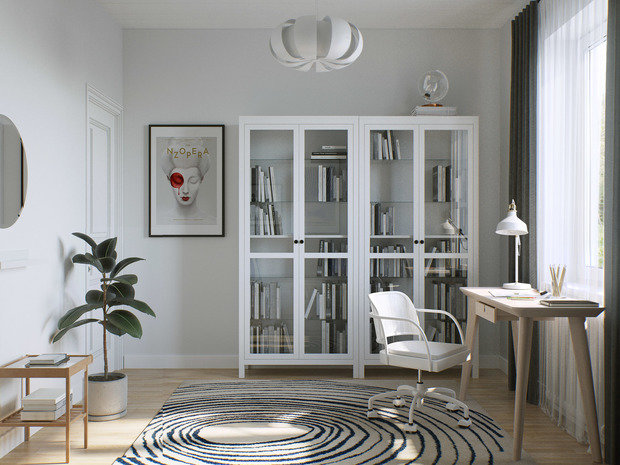 Фотография: Кабинет в стиле Скандинавский, Дом, Проект недели, Дача, Дом и дача, ИКЕА, 4 и больше, Более 90 метров, Маргарита Рассказова – фото на INMYROOM