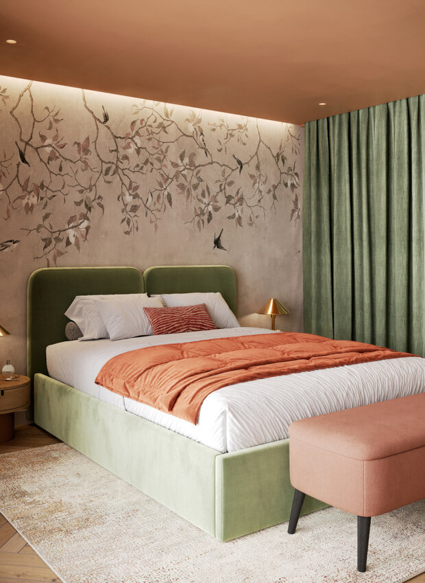 Фотография: Спальня в стиле Современный, Квартира, Проект дня, Московская область, Ирина Собыленская, 4 и больше, 60-90 метров, эклектичный с элементами этники и современного дизайна – фото на INMYROOM