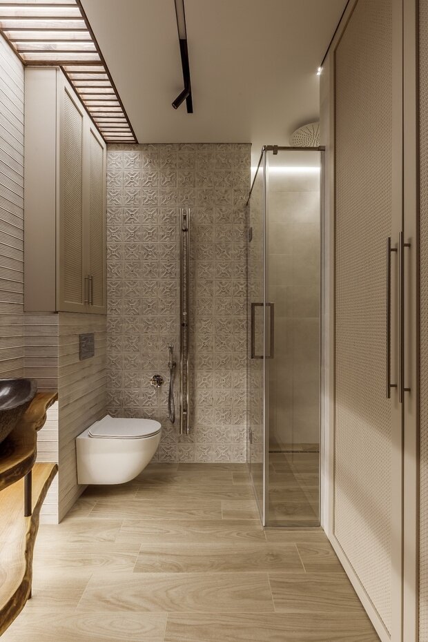 Фотография: Ванная в стиле Современный, Эко, Квартира, Проект недели, Сочи, 2 комнаты, 40-60 метров – фото на INMYROOM