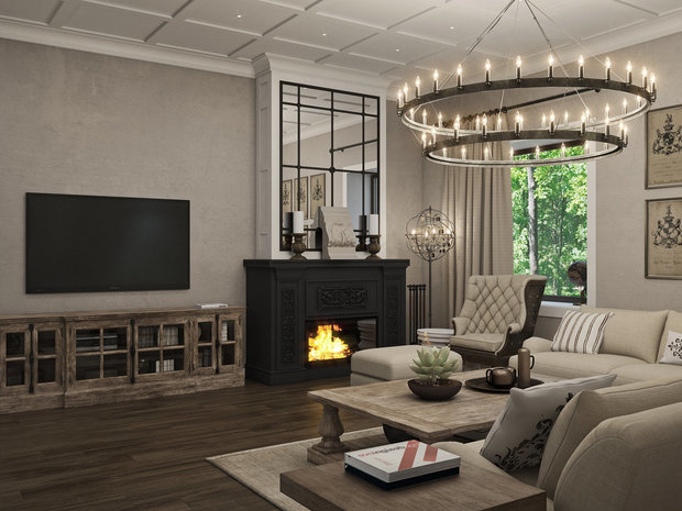 Фотография: Гостиная в стиле Прованс и Кантри, Дом, Проект недели, Алексей Иванов, Ленинградская область, 4 и больше, Более 90 метров – фото на INMYROOM