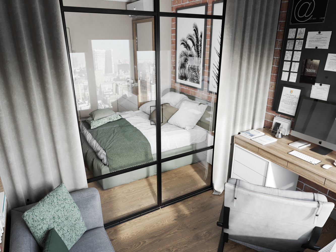 Фото из портфолио Проект квартиры в центре Челябинка – фотографии дизайна интерьеров на INMYROOM Фото из портфолио Проект квартиры в центре Челябинка – фотографии дизайна интерьеров на INMYROOM