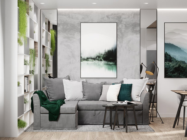 Фото из портфолио Кухня-гостиная 22,6 кв.м. – фотографии дизайна интерьеров на INMYROOM