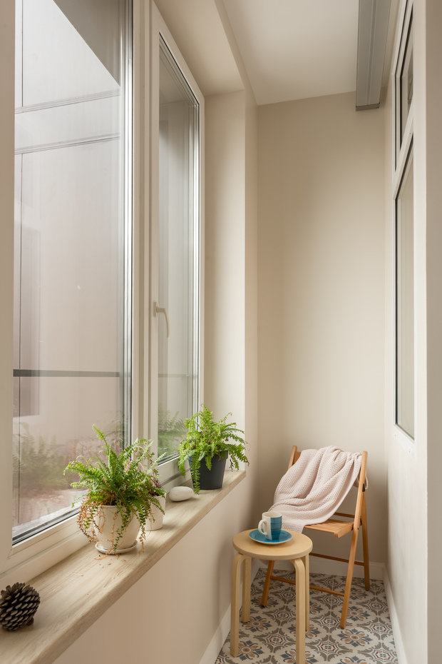 Фотография: Балкон в стиле Скандинавский, Современный, Квартира, Проект недели, Москва, Buro Brainstorm, 1 комната, 40-60 метров – фото на INMYROOM