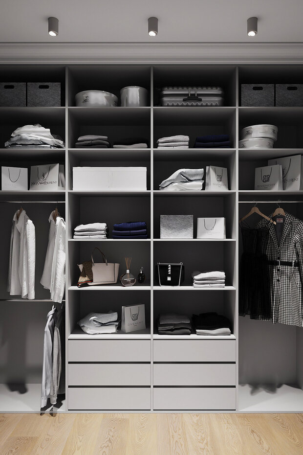 Фотография: Гардеробная в стиле Классический, Современный, Дом, Проект недели, Дом и дача, 4 и больше, Более 90 метров, Нижегородская область, Ольга Матренина – фото на INMYROOM