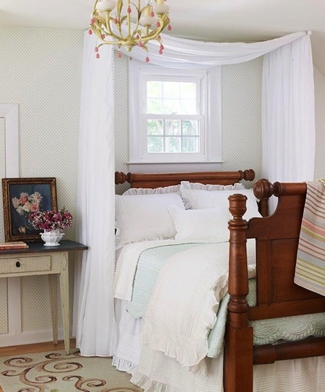 Фотография: Спальня в стиле Прованс и Кантри, Декор интерьера, Мебель и свет, Балдахин – фото на INMYROOM