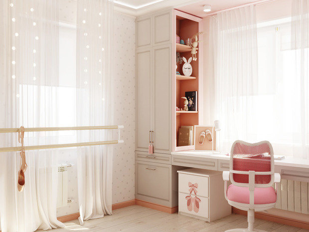 Фото из портфолио Детская комната для балерины – фотографии дизайна интерьеров на INMYROOM