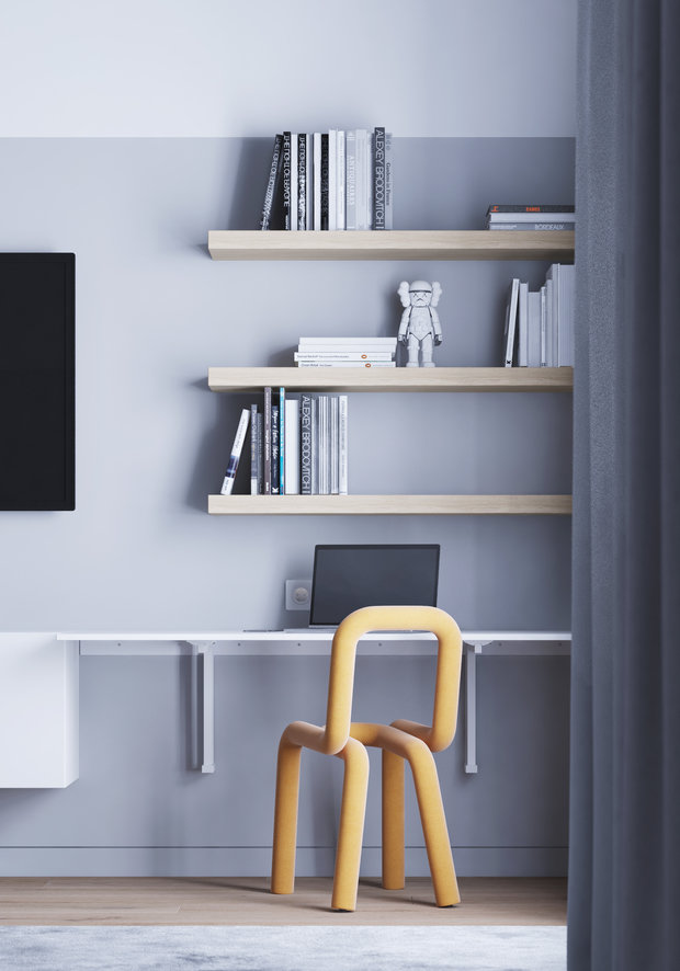 Фотография: Гостиная в стиле Современный, Квартира, Студия, Проект недели, Санкт-Петербург, до 40 метров, Bobo.space – фото на INMYROOM