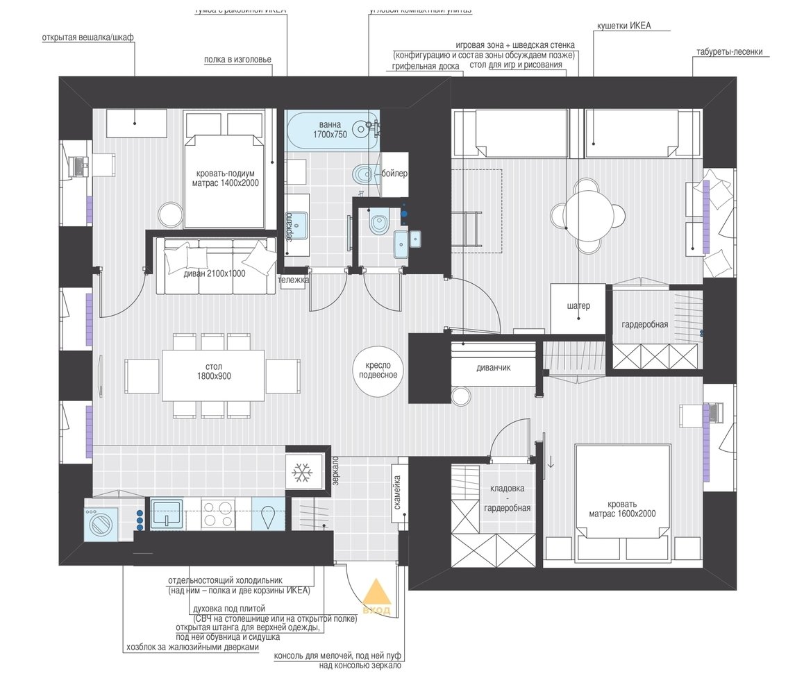 Фотография: Планировки в стиле , Прованс и Кантри, Квартира, Проект недели, Москва, 3 комнаты, 60-90 метров – фото на INMYROOM Фотография: Планировки в стиле , Прованс и Кантри, Квартира, Проект недели, Москва, 3 комнаты, 60-90 метров – фото на INMYROOM