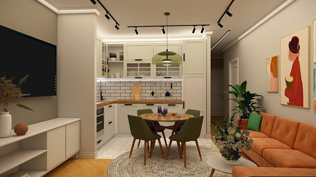 Фото из портфолио Двухкомнатная квартира – фотографии дизайна интерьеров на INMYROOM