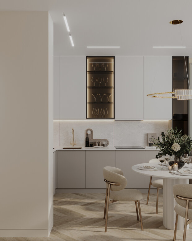 Фото из портфолио Дизайн-проект квартиры в ЖК «Опалиха-Village» в стиле современная классика – фотографии дизайна интерьеров на INMYROOM