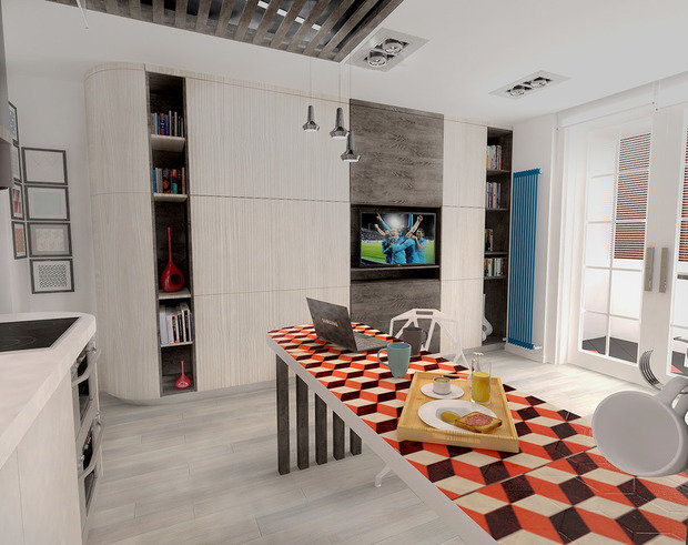 Фото из портфолио Дизайн-интерьер квартиры в современном стиле – фотографии дизайна интерьеров на INMYROOM