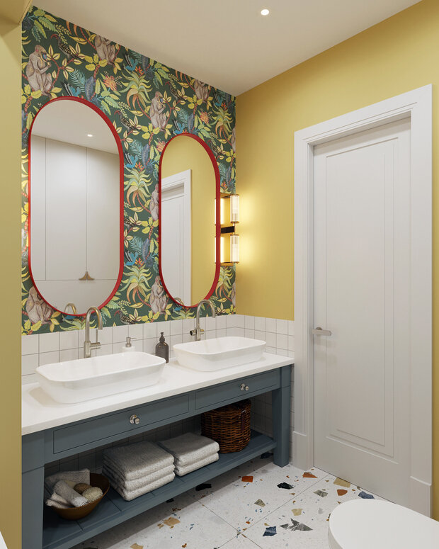 Фотография: Ванная в стиле Современный, Эклектика, Квартира, Проект недели, Самара, 3 комнаты, Более 90 метров, Айгуль Султанова – фото на INMYROOM