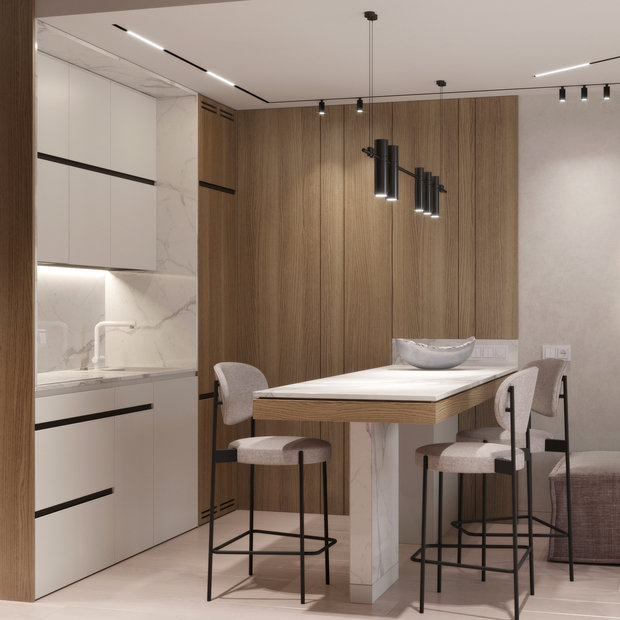 Фото из портфолио Квартира студия в Сочи, 34 м2 – фотографии дизайна интерьеров на INMYROOM